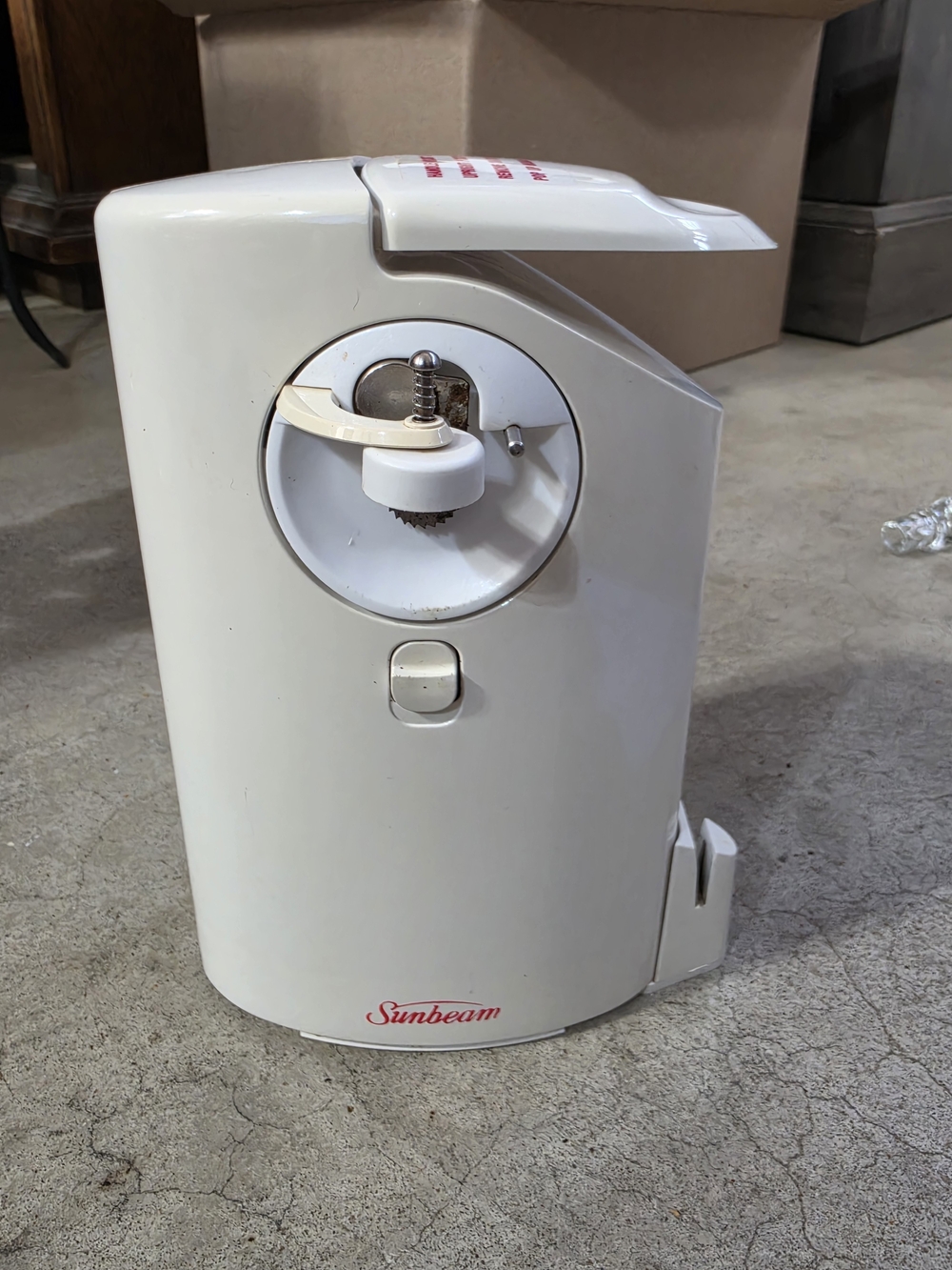 Sunbeam Cream Electric Can Opener